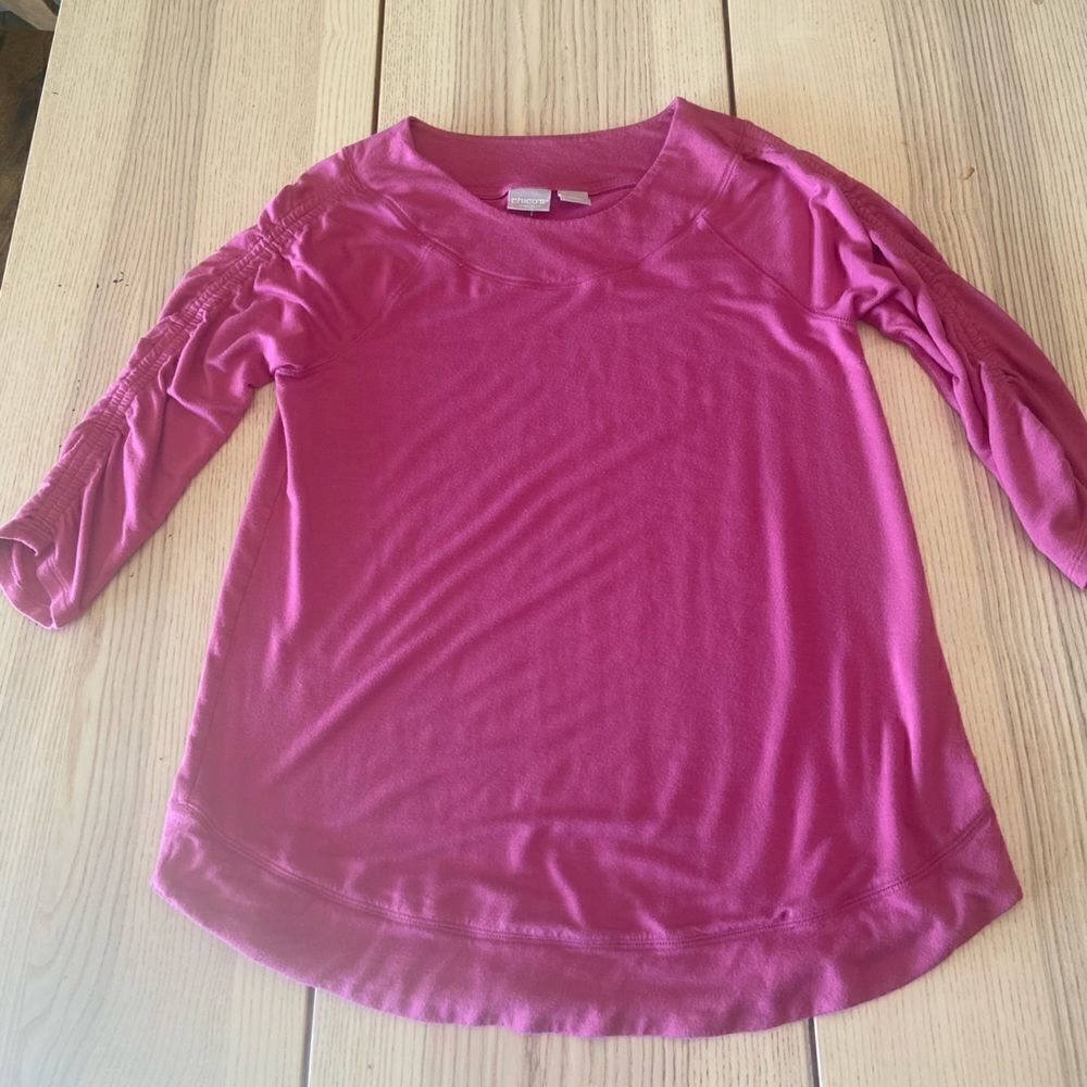 Chicos Pink Long-sleeve Shirt Size 1